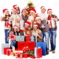 34393117-Happy-group-people-in-santa-hat-at-Xmas-business-party--Stock-Photo